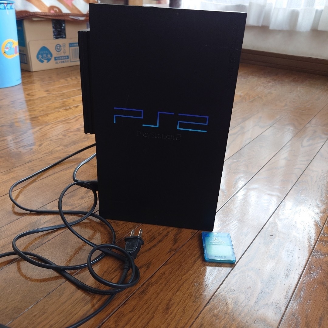 Sony PlayStation 2 SCPH-39000 Console Black with Cables and Memory Card