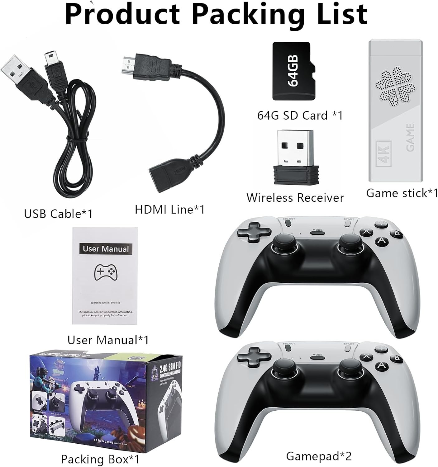4K HDMI Retro Video Game Console – 2026 Edition with 23 Emulators & 30,000 Games