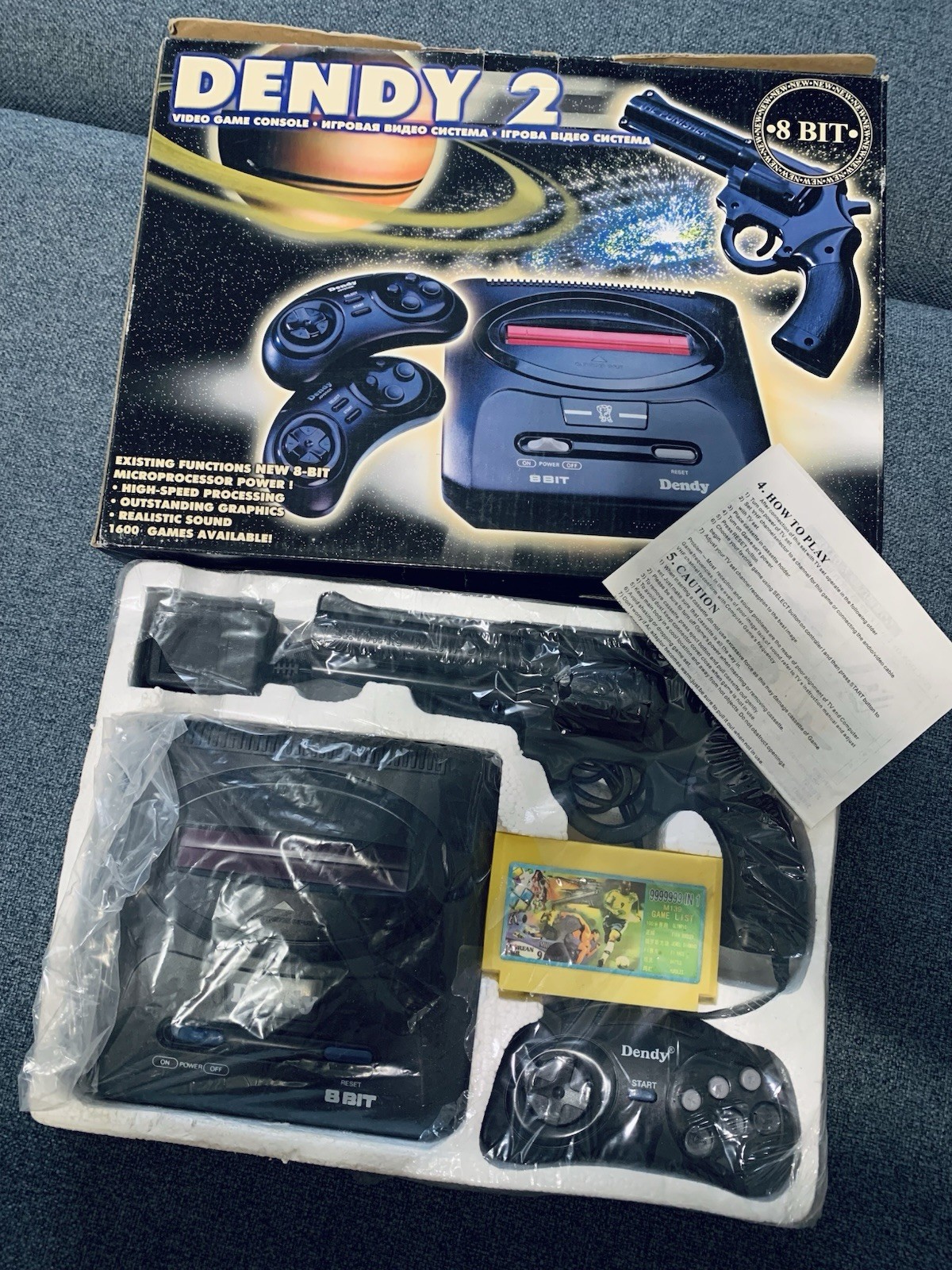 Dendy 2 (Денди) 8-bit Famiclone (Nes) Collectible Game Console (Rare)