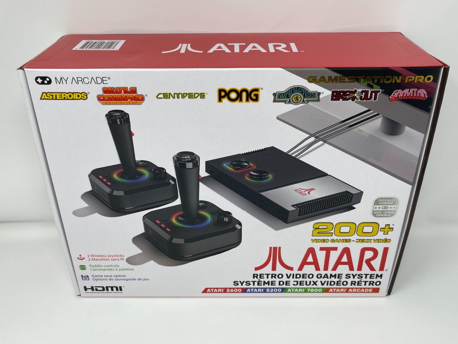 My Arcade Atari Gamestation Pro Console with 200+ Games & 2 Joysticks HDMI Cable