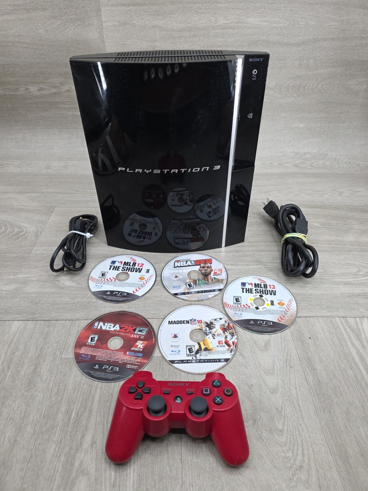 Sony PlayStation 3 Fat PS3 160GB Black Console CECHP01 Bundle W Games,Controller