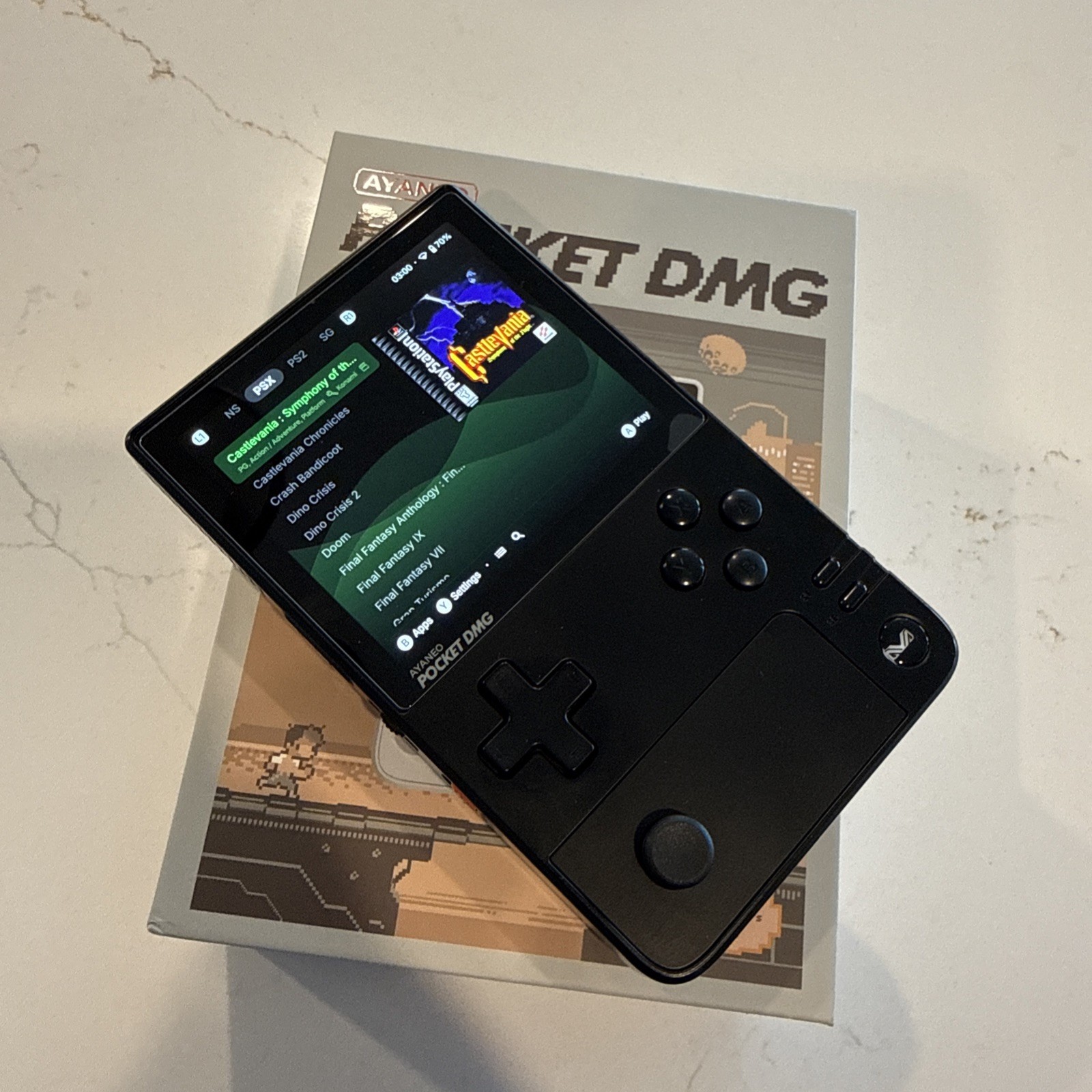 AYANEO POCKET DMG 8GB 128GB Android Arctic Black 3.9inch OLED Square Monitor