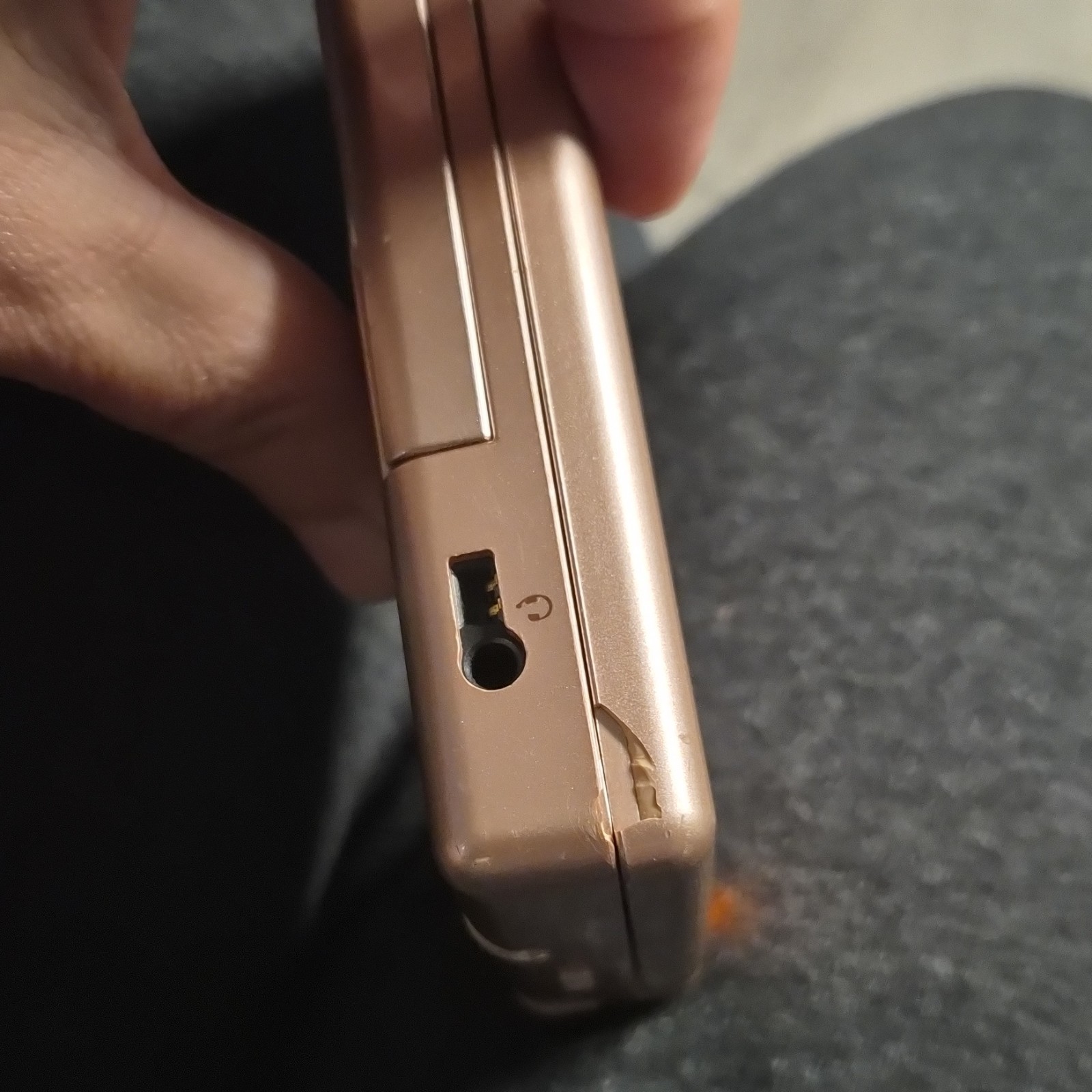 Nintendo DS Lite Bronze handheld console touch screen headphone jack