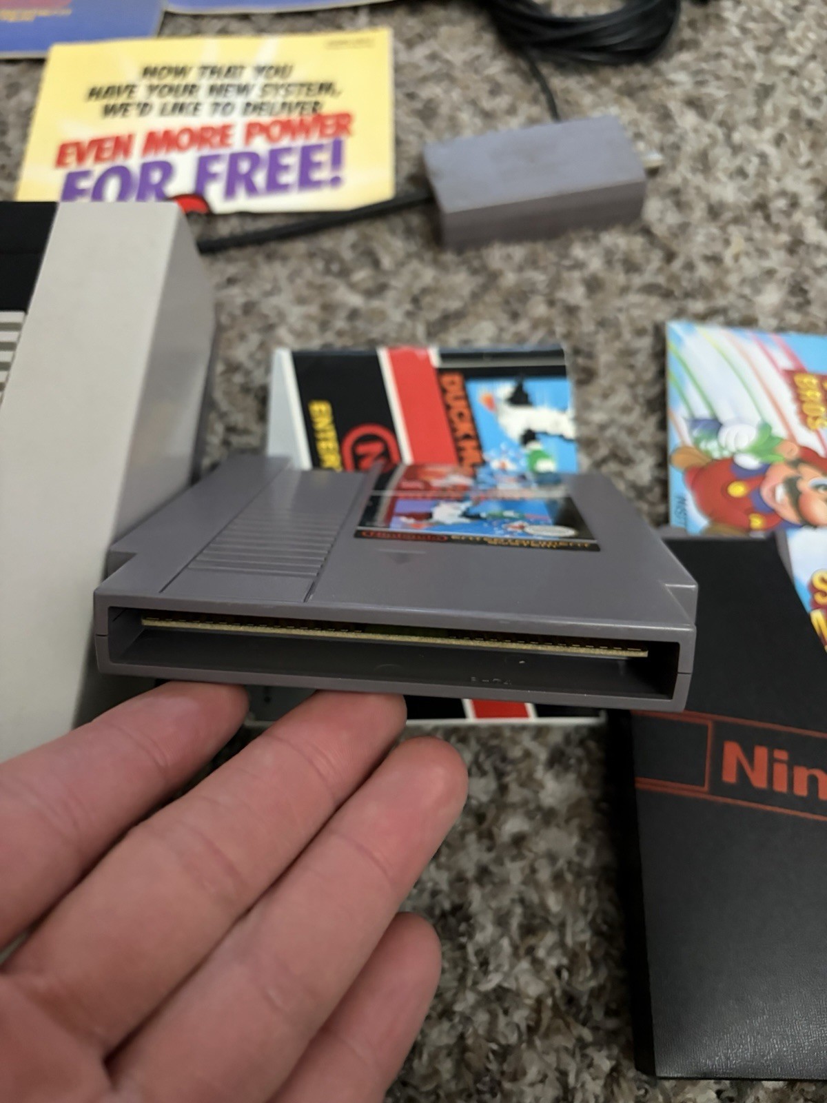 Nintendo NES Console Bundle Super Mario Bros 1 2 3 Zapper 2 Controllers Tested