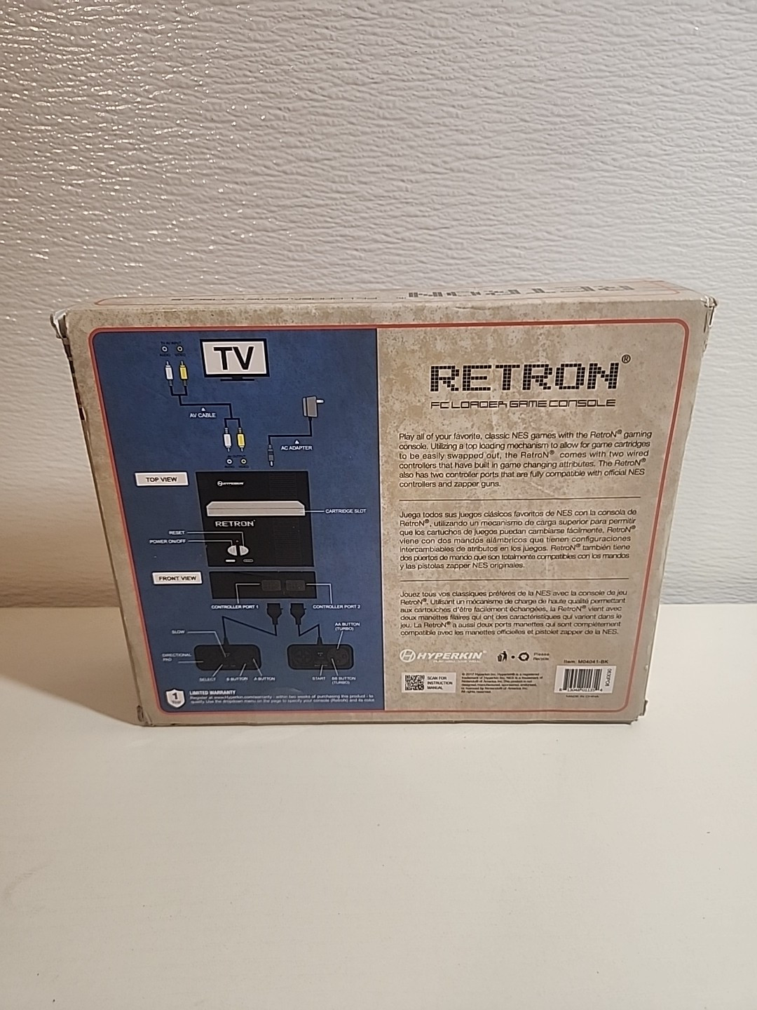 Hyperkin Retron Nintendo NES Edition Black Console Missing Av Cable