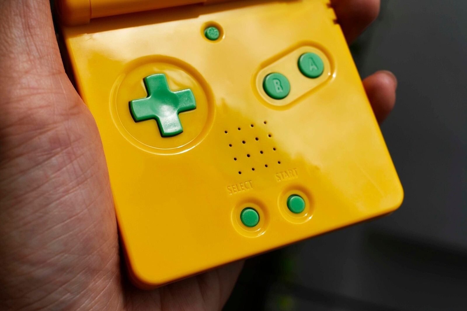 Backlit IPS LCD GBAsp Mod Nintendo Gameboy Advance SP Mirror Solid Yellow