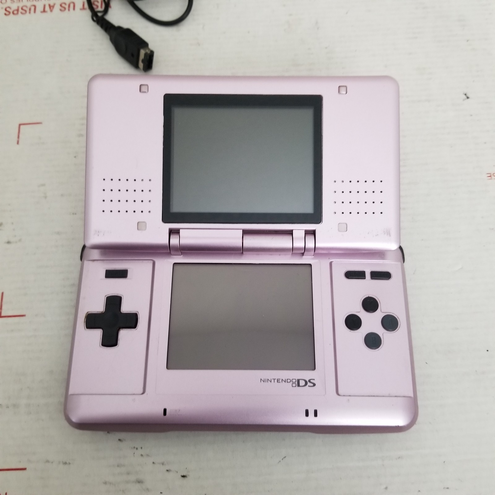 Nintendo DS Original Console NTR-001 Pearl Pink Charger Nintendogs Bundle Tested