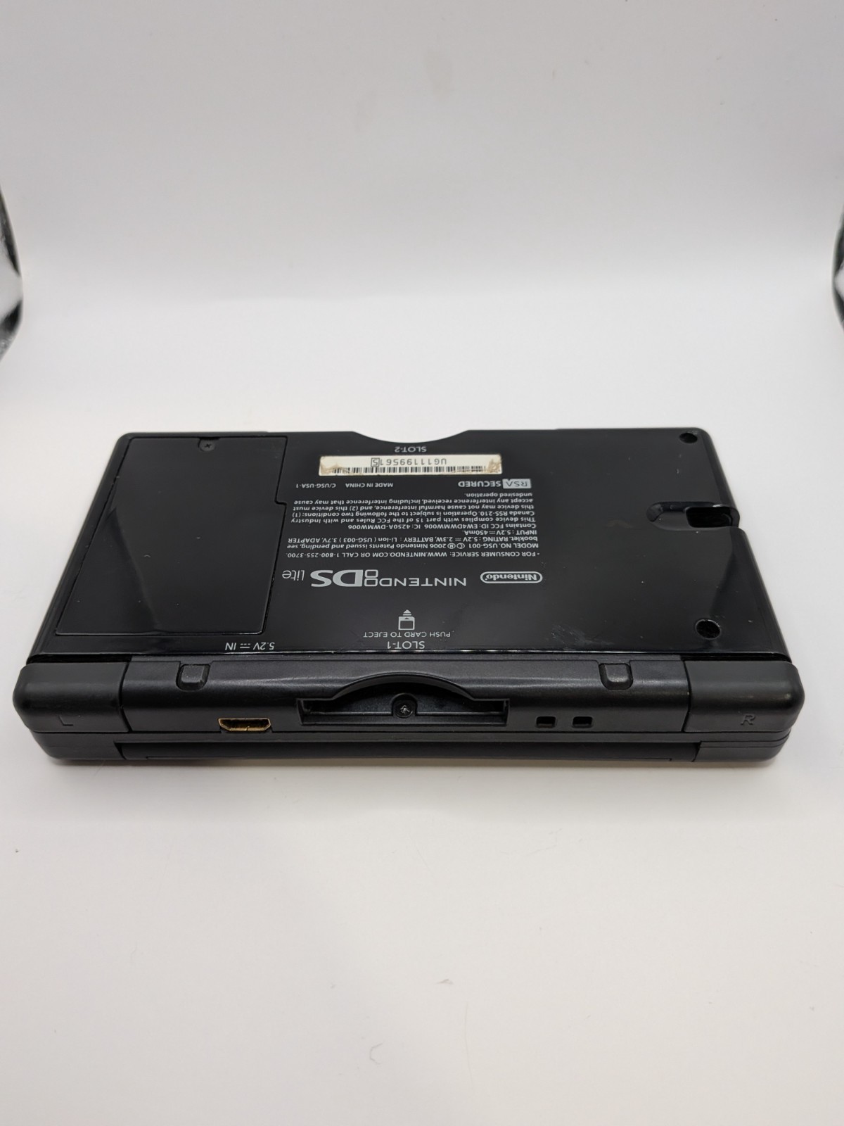Nintendo DS Lite – Onyx Black – Tested & Works – Yellow Screens
