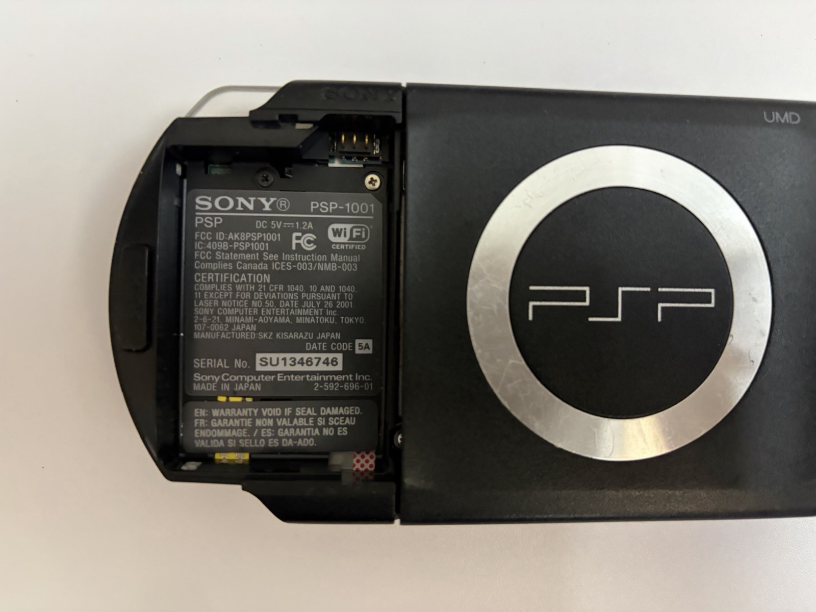Sony PlayStation Portable PSP-1001 Console With Box SOLD AS IS FOR PARTS/REPAIR