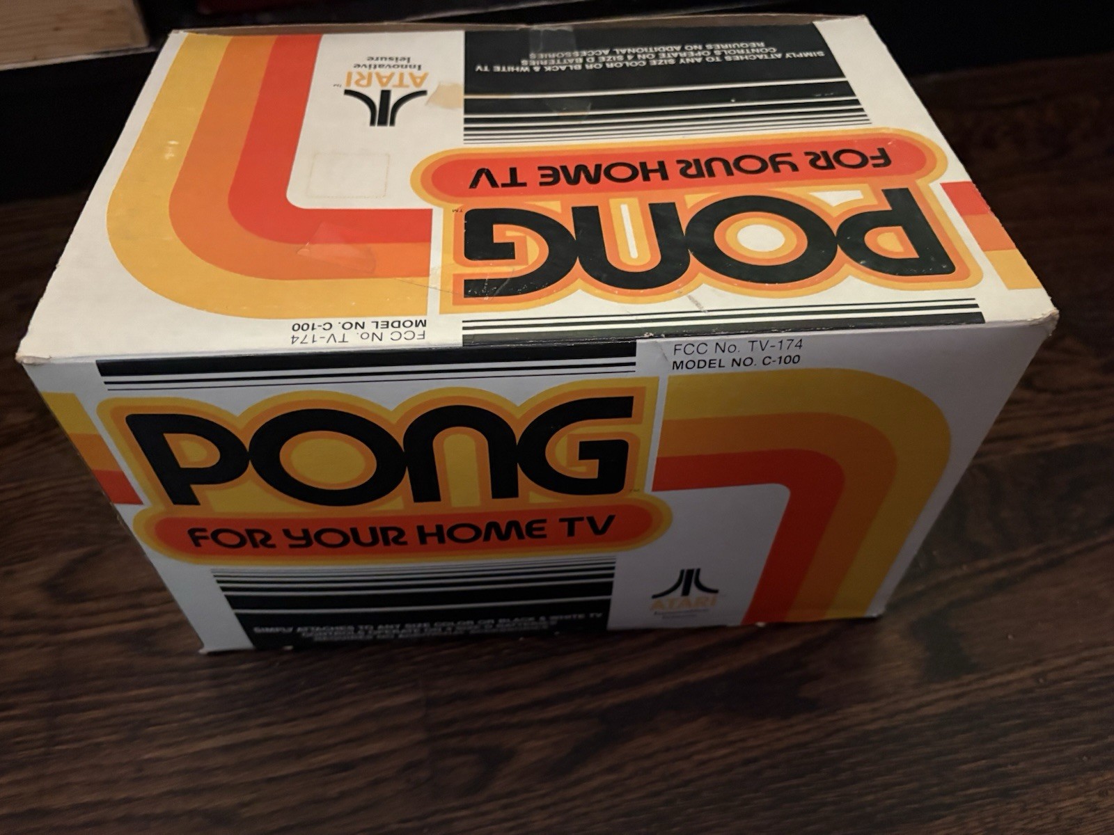 Atari C-100 Pong Console in original box with instructions/warranty card
