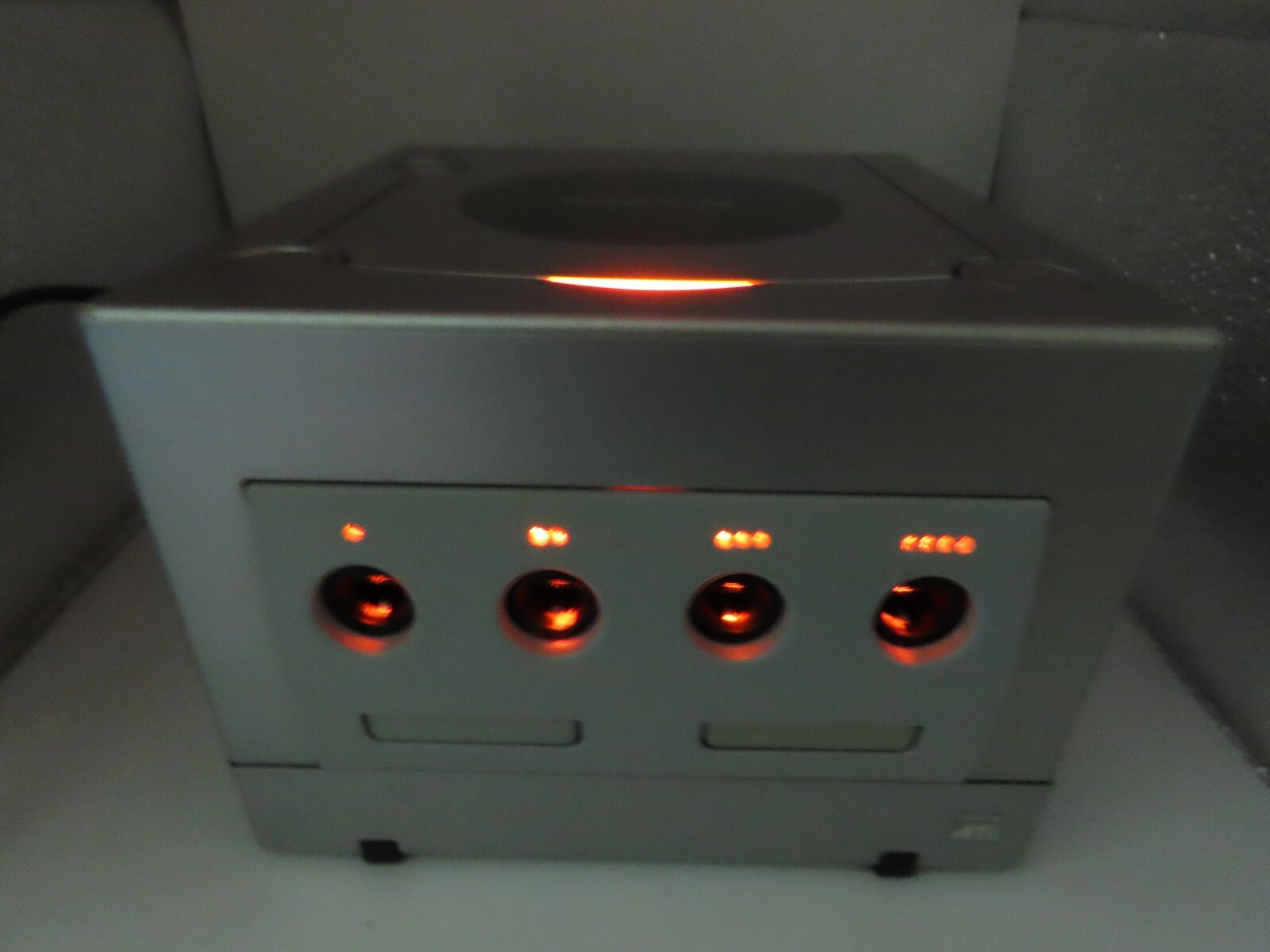 Nintendo GameCube ORANGE LED Light Mod Modification Controller Port w/ new batt