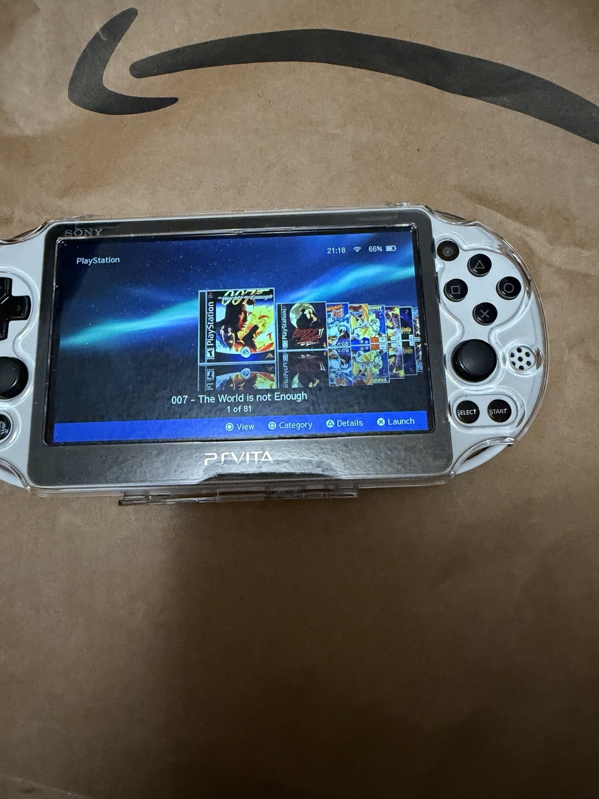 PS Vita PCH-2000 Slim Black and White with Charger Tested Working