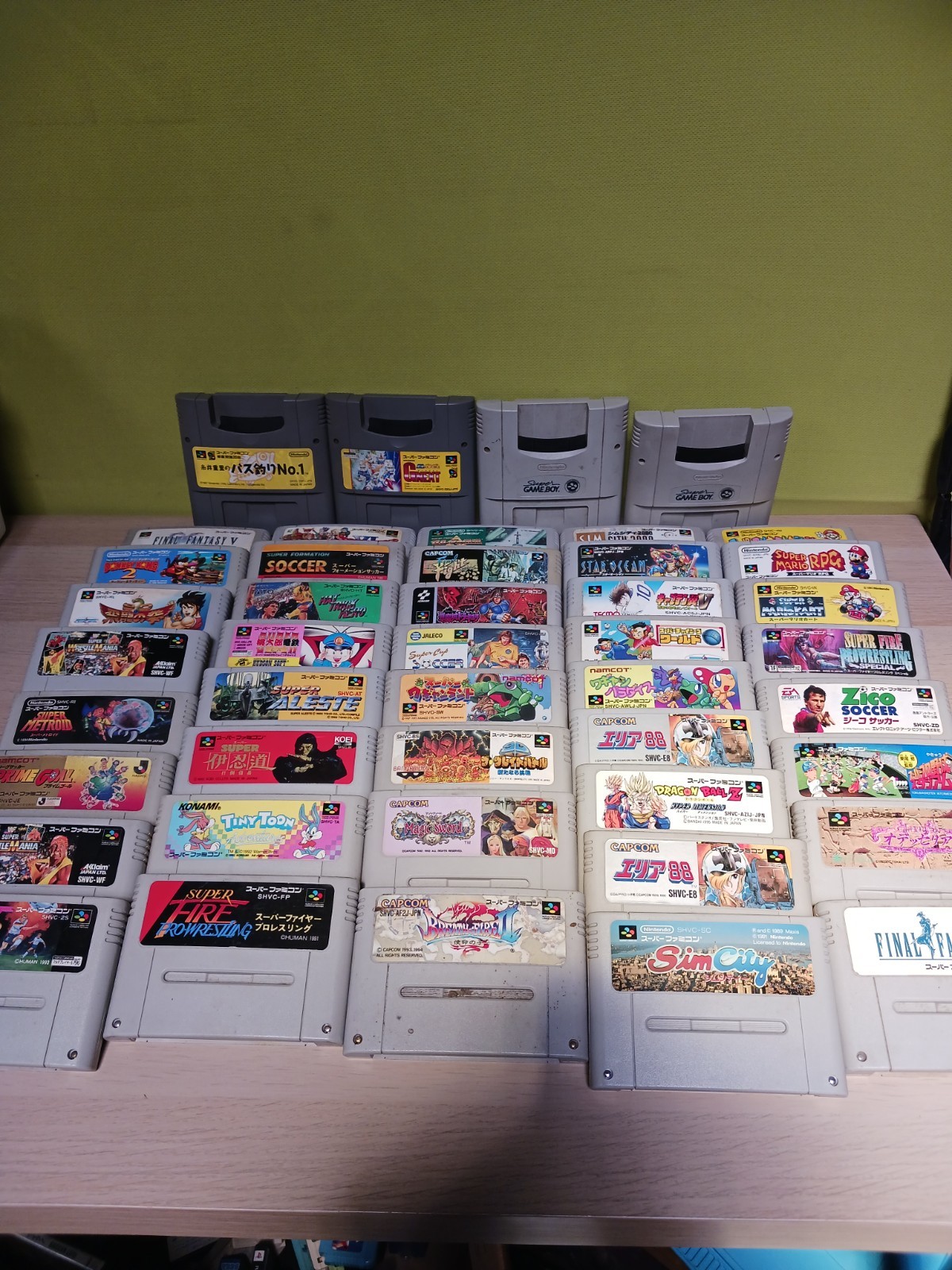 Nintendo Super Famicom Game Cartridge Lot of 45 Junk Untested For Parts Japan