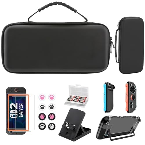 Nintendo Switch 2 Case [6-in-1] Set with Storage Bag and Protective Film Game
