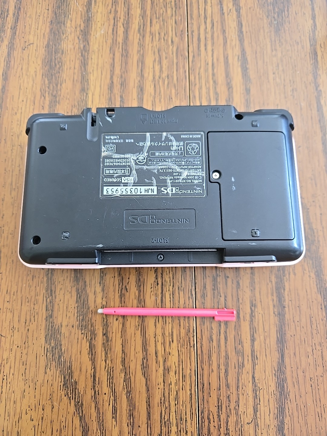 Nintendo DS Console Candy Pink Gray NTR-001 JPN 2004 nds GOOD HINGES