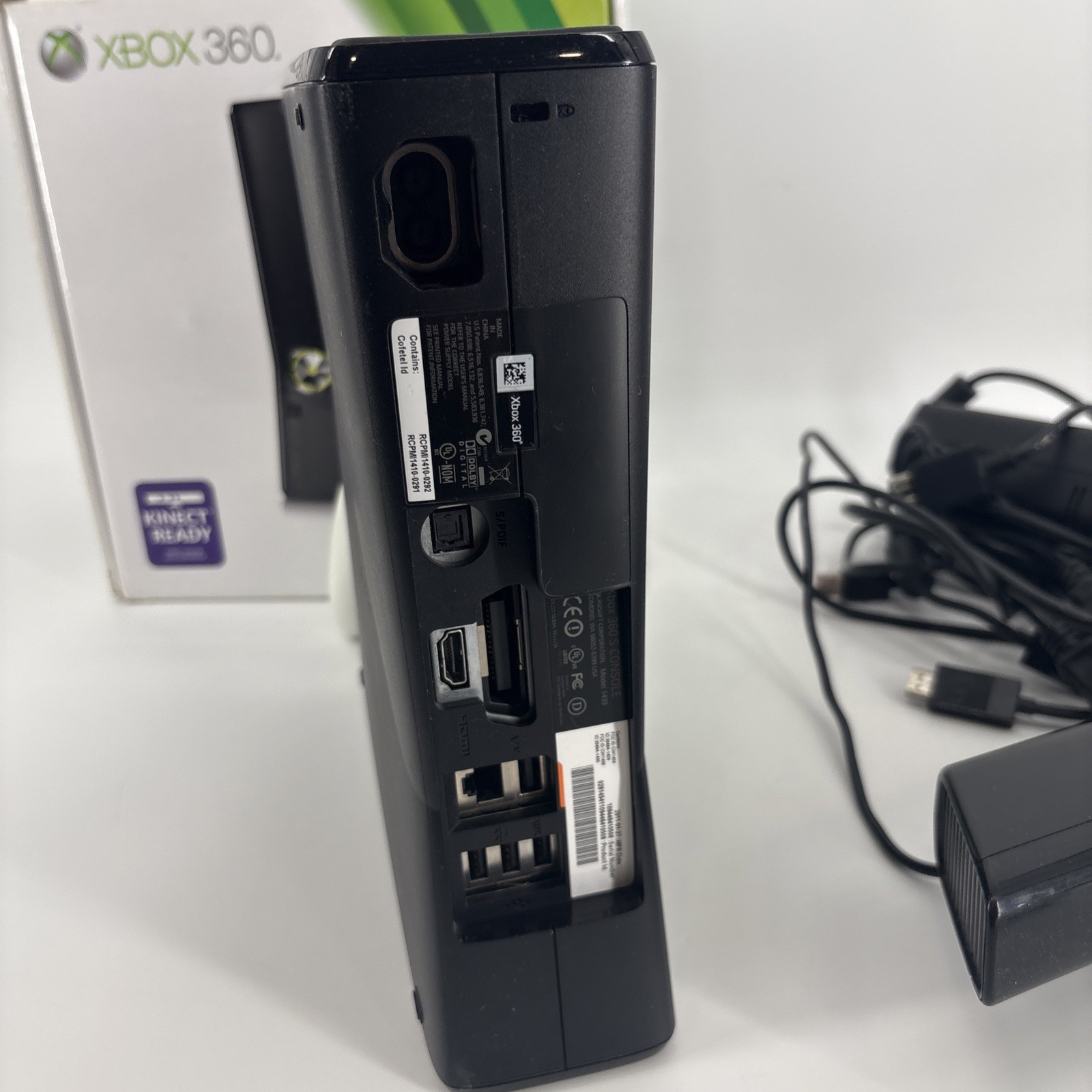 Microsoft Xbox 360 Slim 4GB Black Matte Console Model 1439 Complete In Box VGC