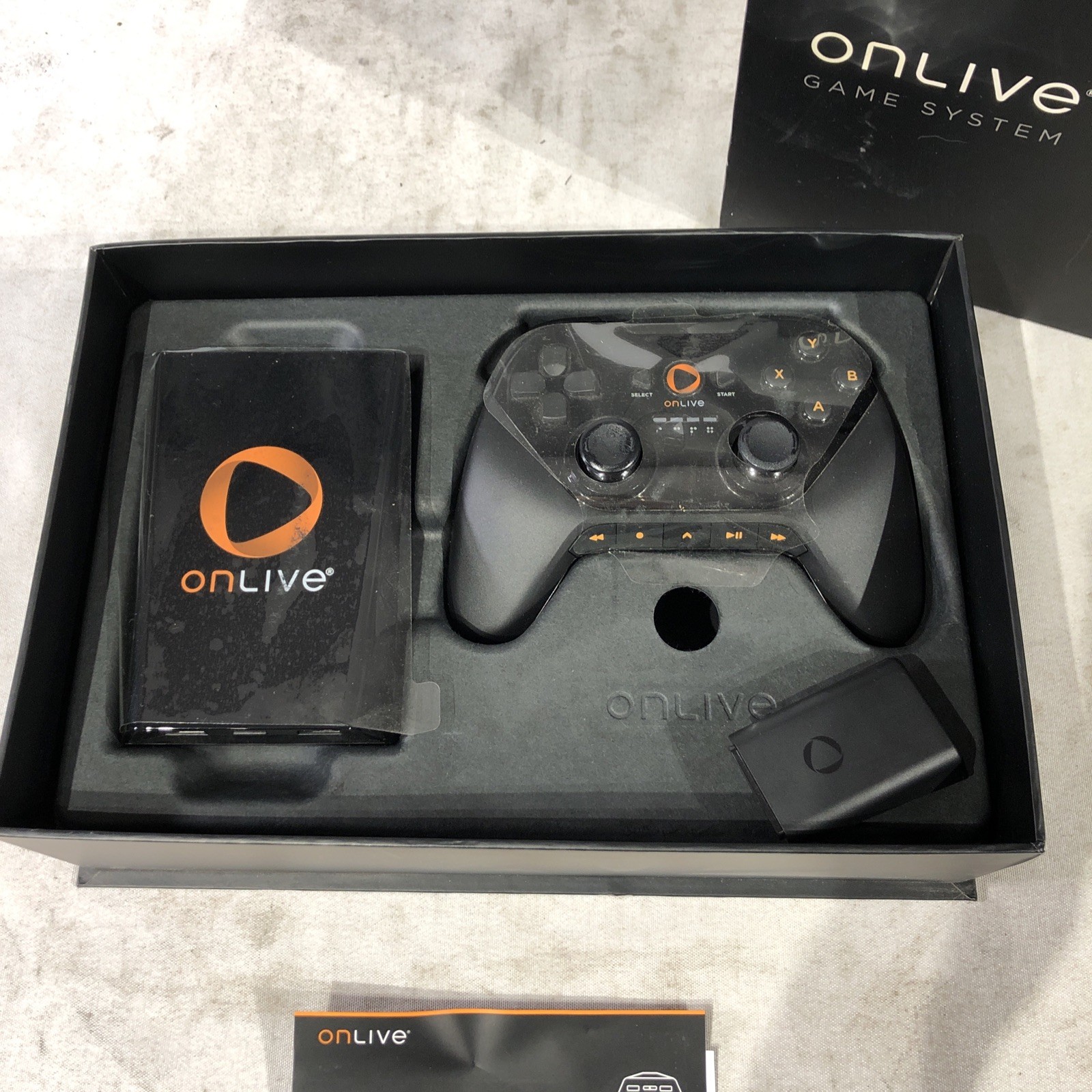 OnLive Streaming Game Console System w/Accessories/Box