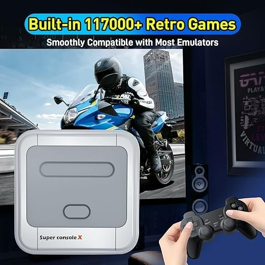 Super Console X Retro Video Game Console Built in 117,000+ Games,Emulator Consol