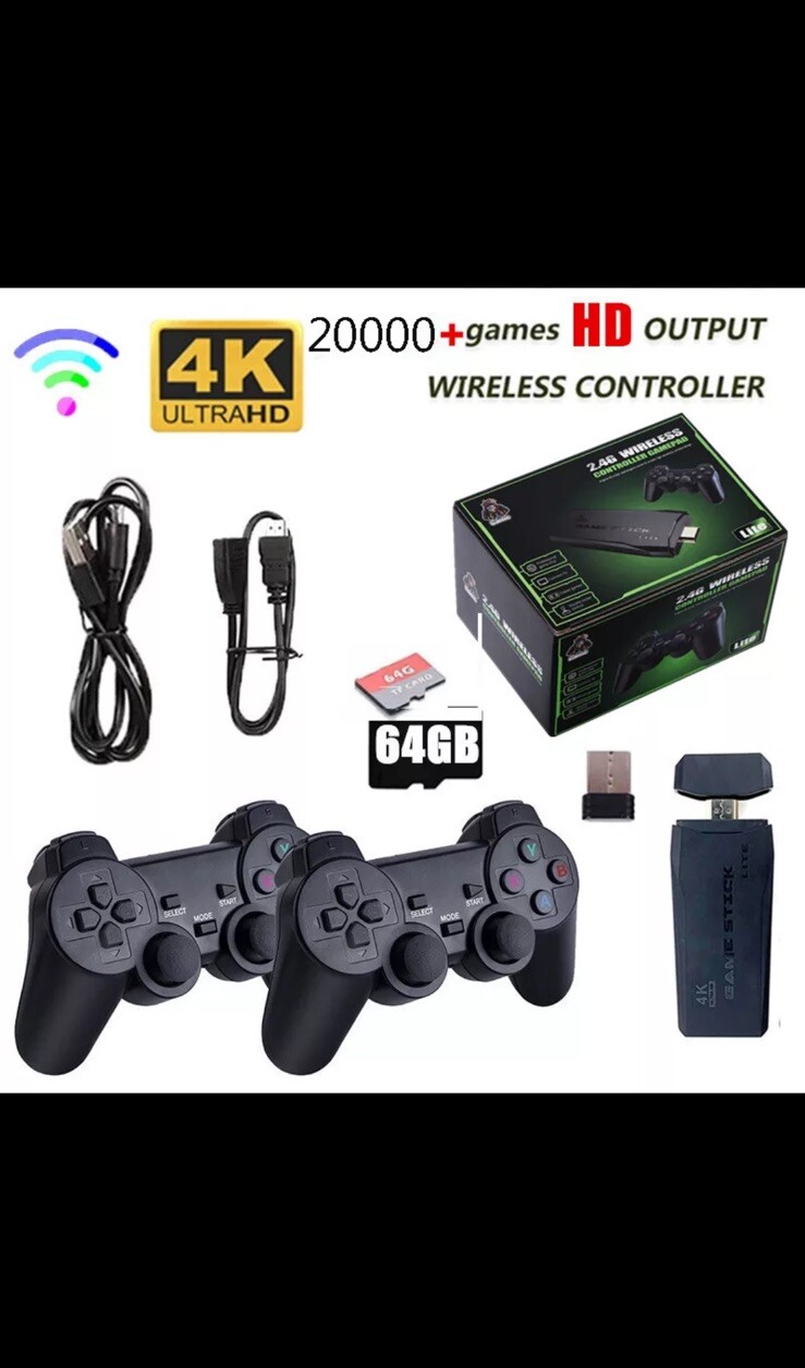 Dual 2.4G Wireless Premium Controllers 20000+ Games 4K HDMI Game Console OB New