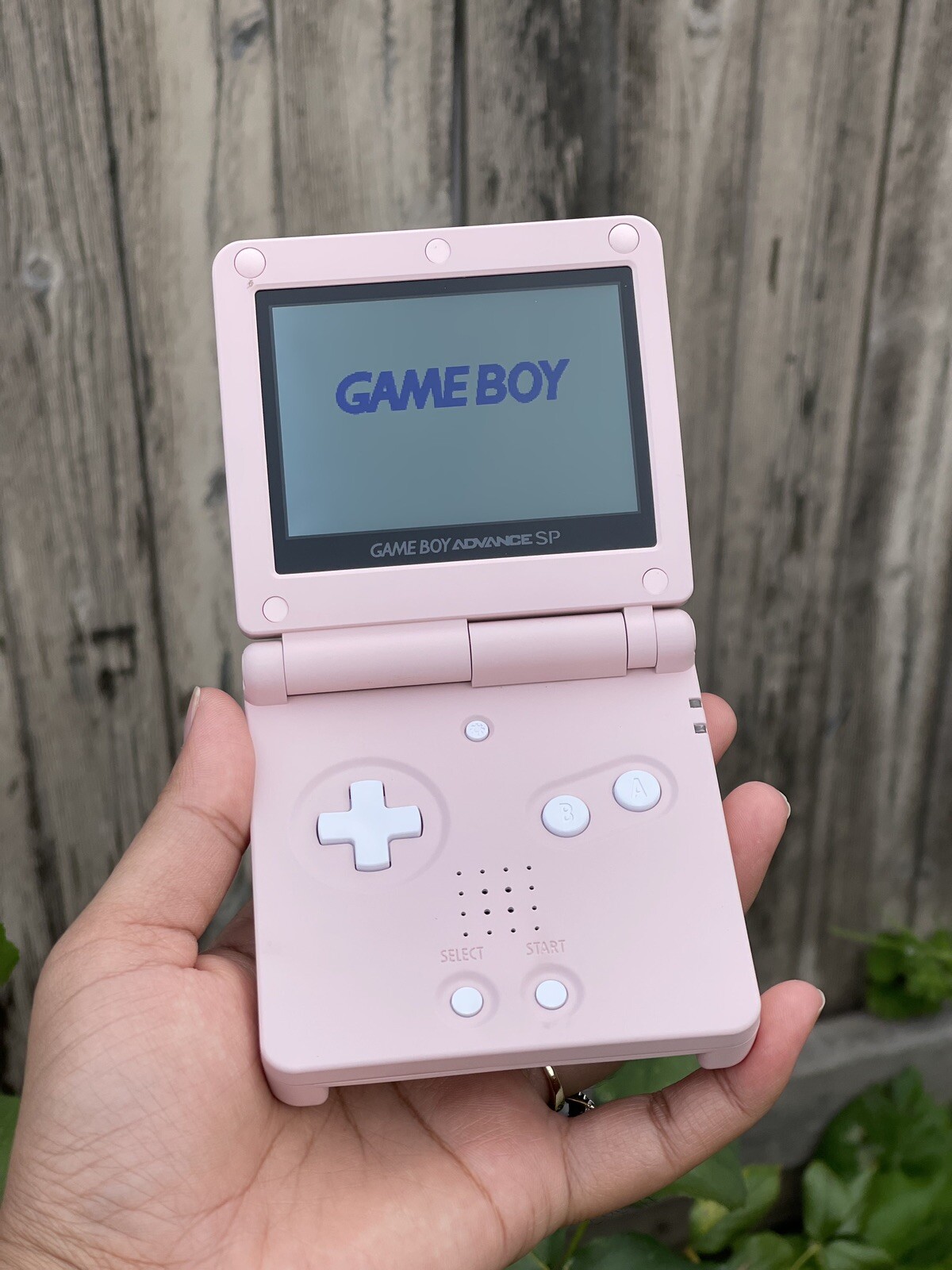 Customized Soft Touch Cherry Blossoms Pink Gameboy Advance SP IPS Screen & USB C