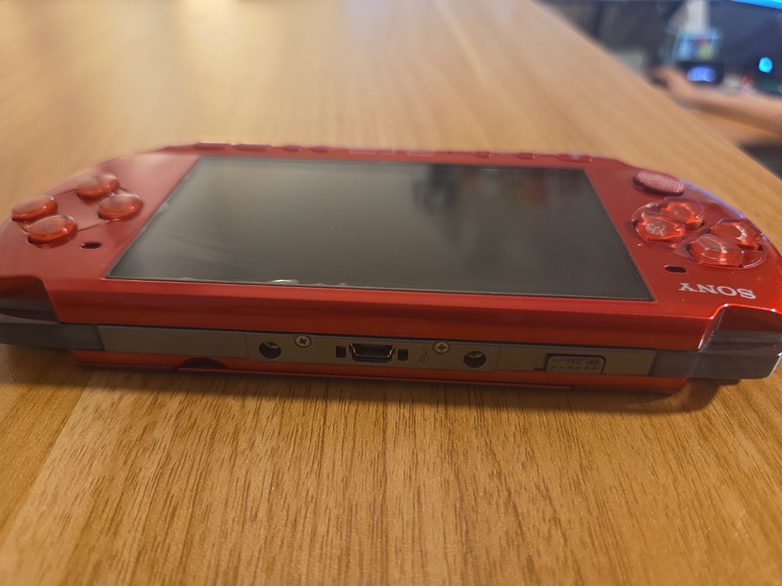 Sony PSP-3000 Radiant Red Console w/ New Battery JAPAN Tested Working