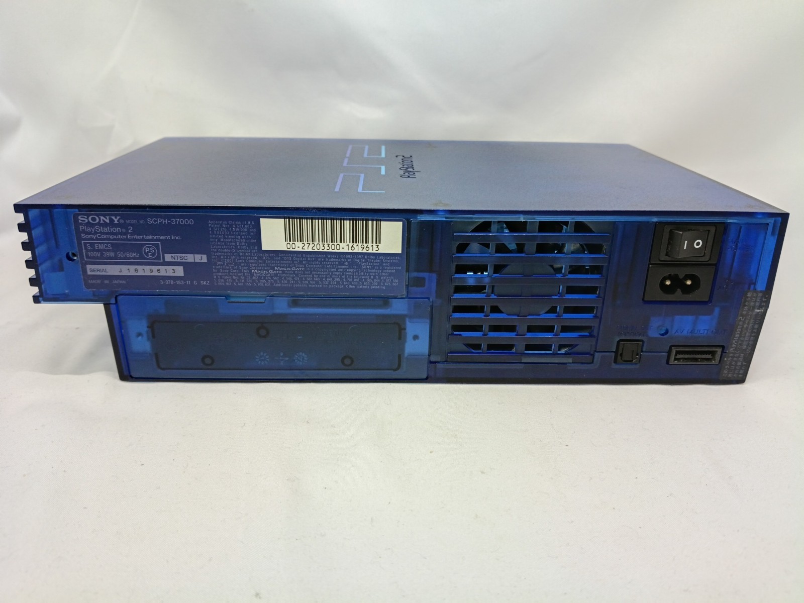 PS2 Ocean Blue Console Controller Stand Playstation2 SCPH-37000 NTSC-J Tested