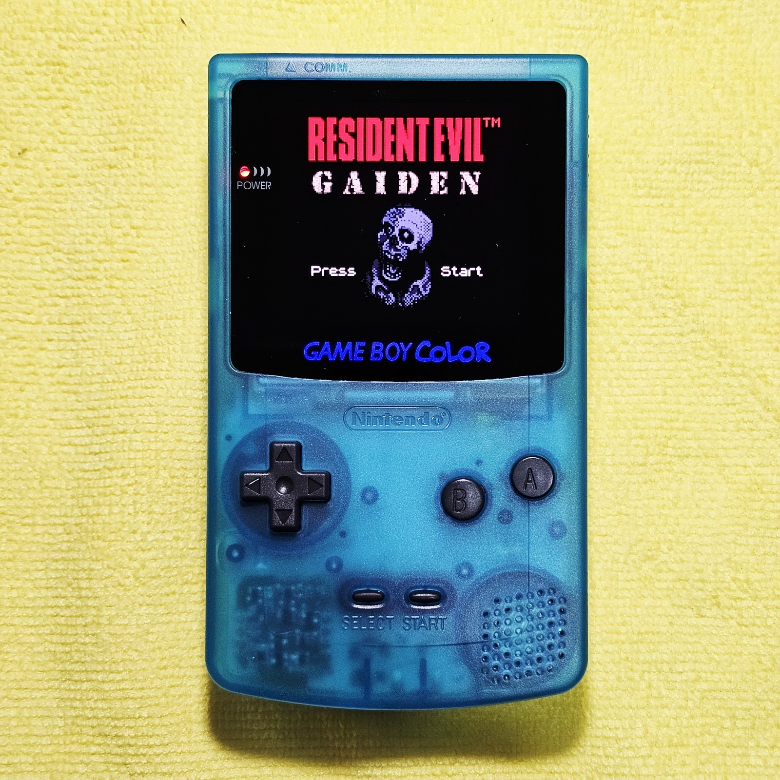Nintendo Game Boy Color Clear Blue+ AMOLED Touch Screen +USB-C Charging