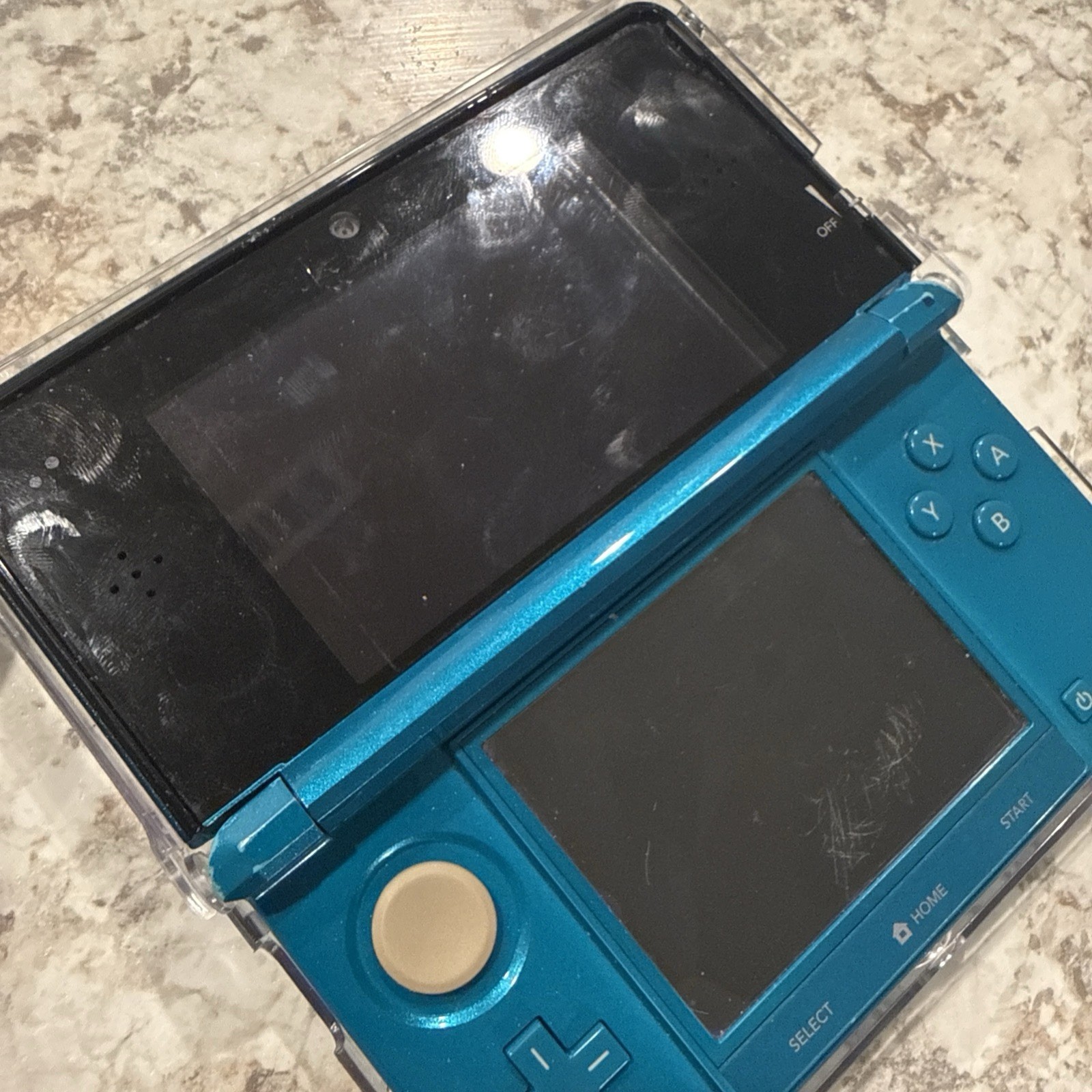 Nintendo 3DS Handheld System Aqua Blue USA with Pokemon Platinum JPN & Charger