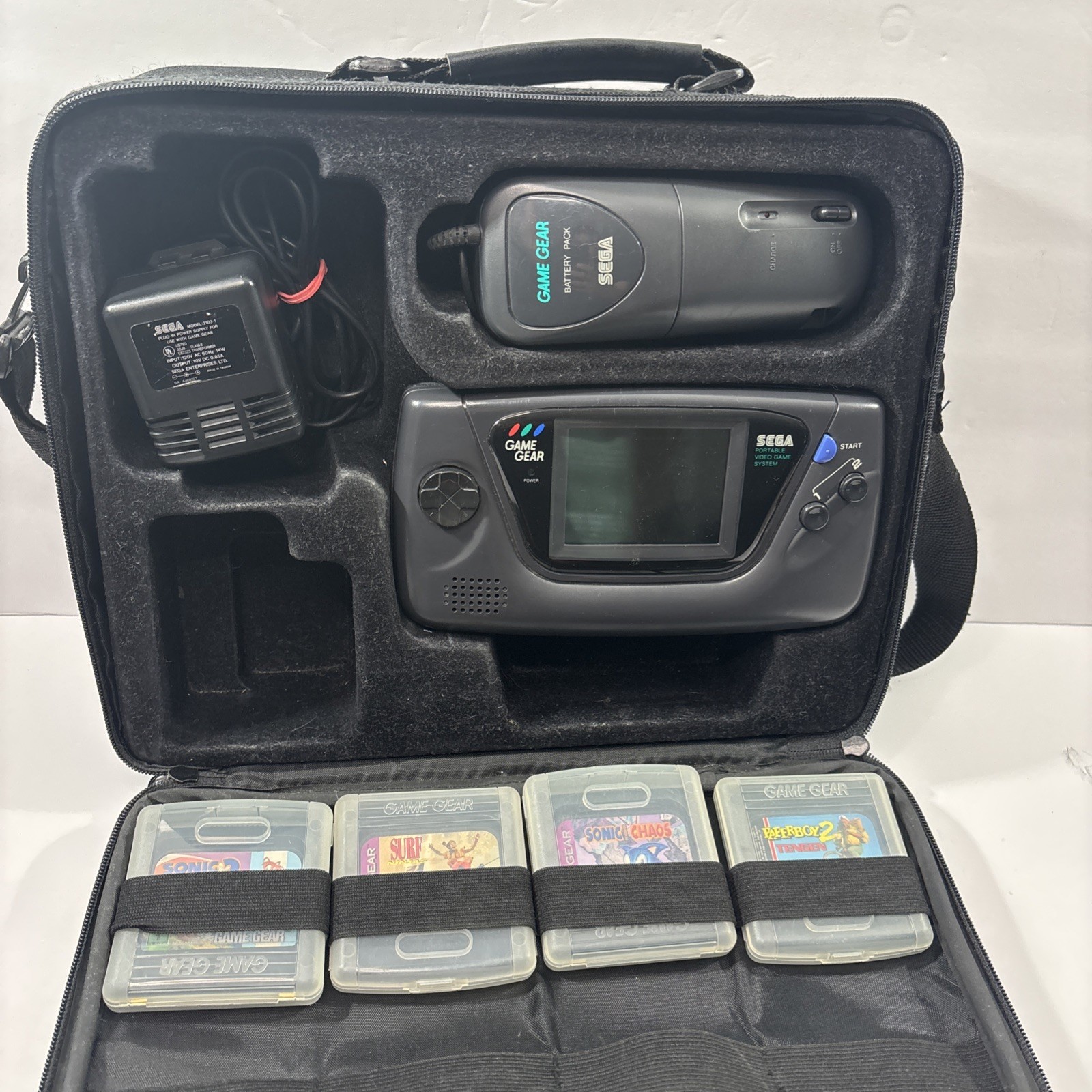 sega game gear bundle 4 Games And Accessories Working