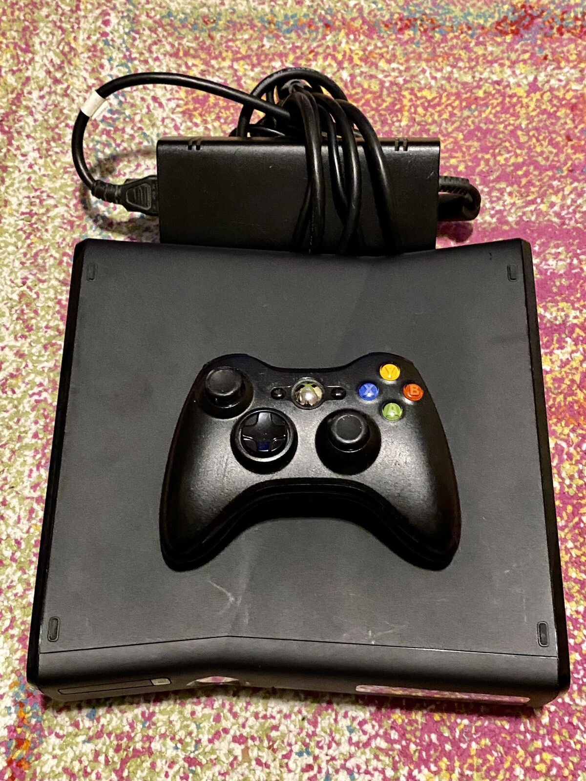Xbox 360 Slim 250GB HDD Black Console Tested Works!