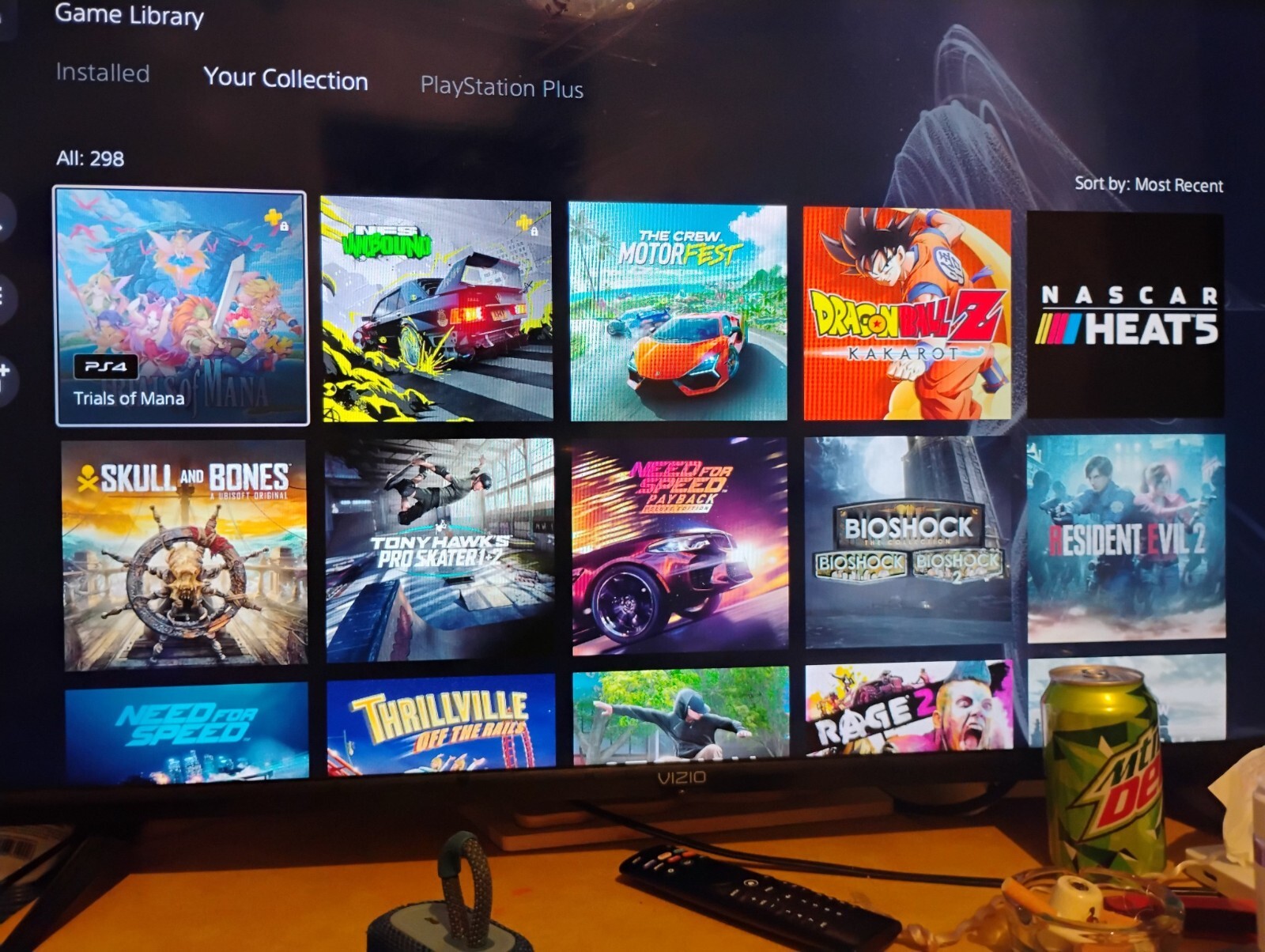 PS5,1tb External Hard Drive,3 Controllers,Rig Headset,My Account With 298 Games