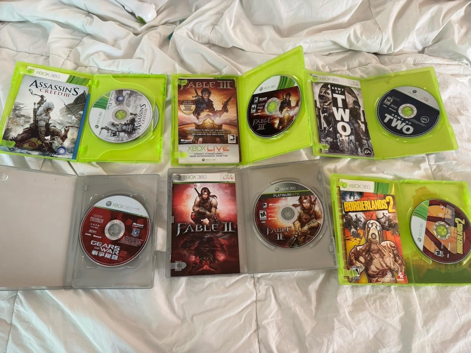 Xbox 360 E Console Bundle – 60GB OEM Hard Drive– Controller – 6 Games – Tested