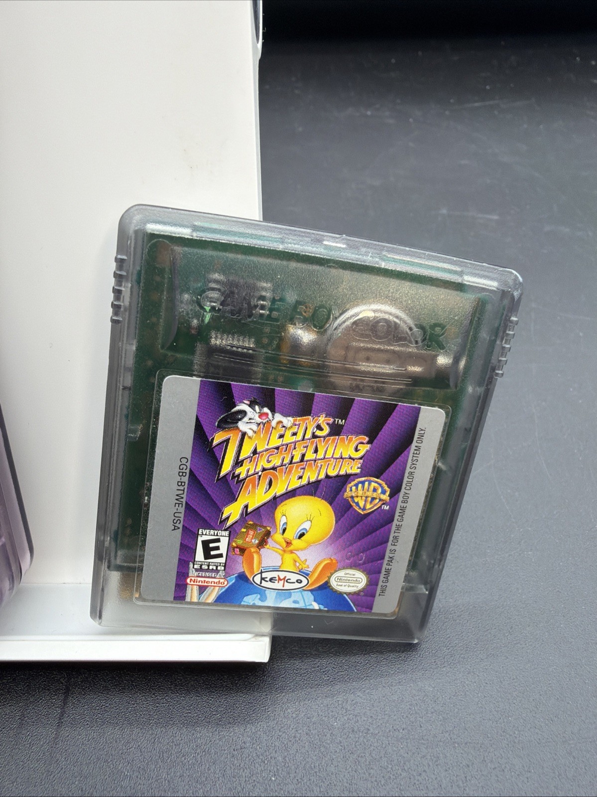Nintendo Game Boy Color Atomic Purple CGB-001 Handheld Console & Tweety Game