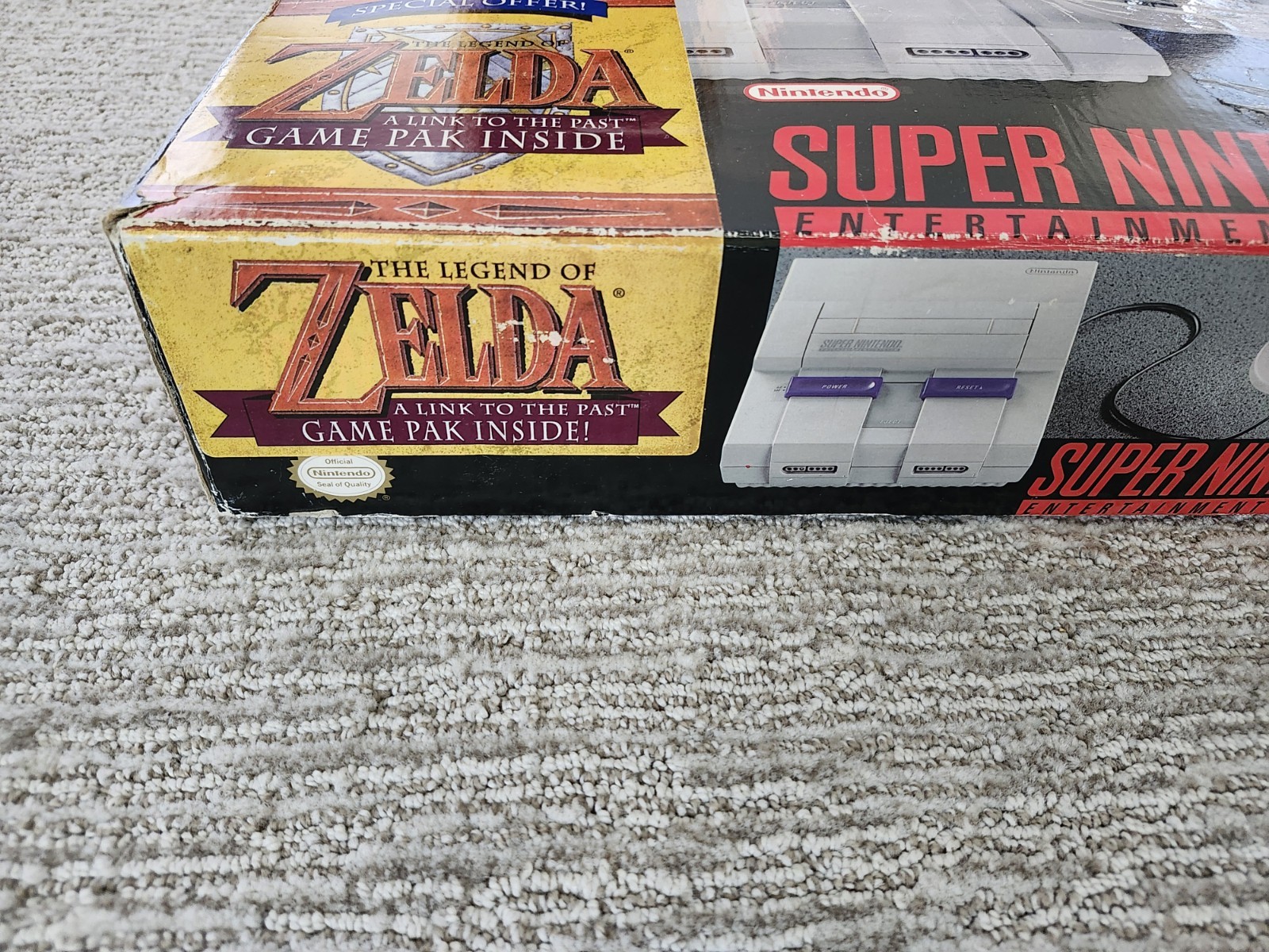 Super Nintendo SNES Console System Zelda: A Link To The Past Bundle CIB RARE