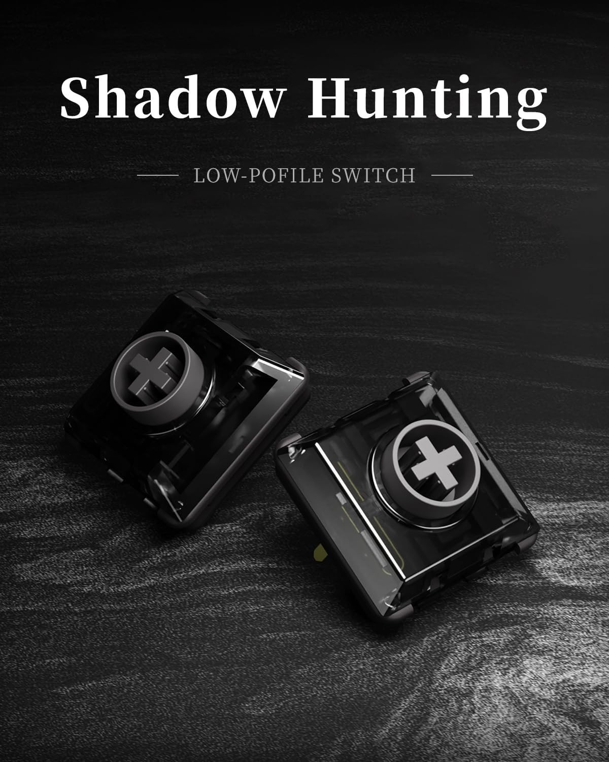 Kailh Shadow Hunting Low Profile Key Switch Black Pack of 20 Full Stroke 2.0mm
