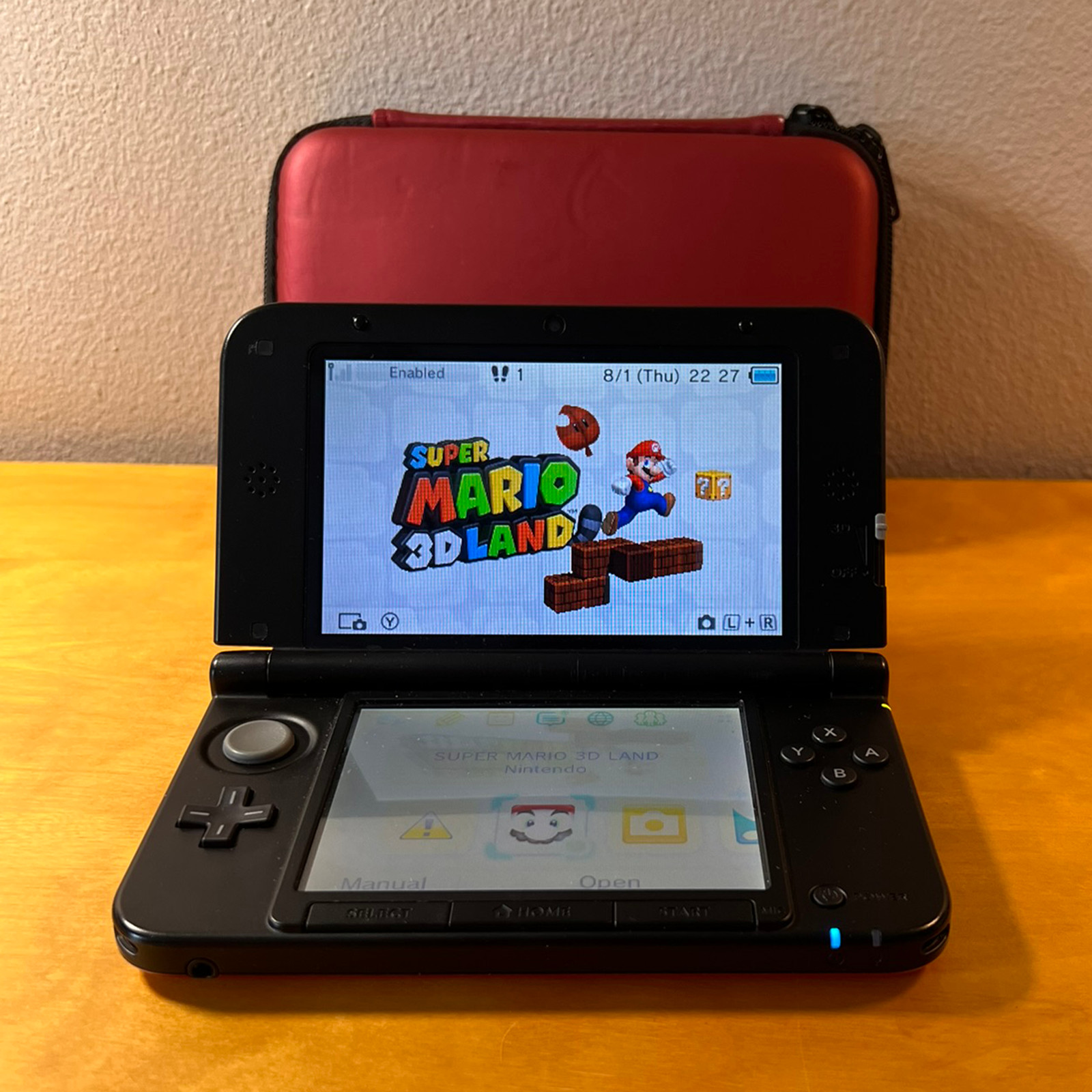 Nintendo 3DS XL Launch Edition Red With Charger + 10 Games