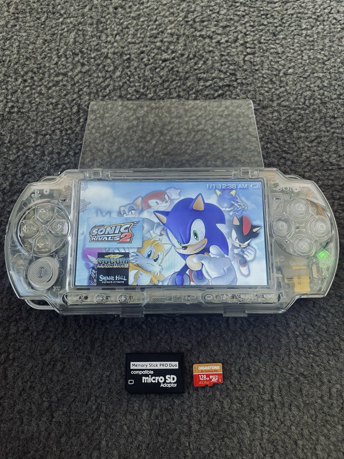 Custom Built 128GB SD Memory card for psp 1000 2000 & 3000 (Read description)
