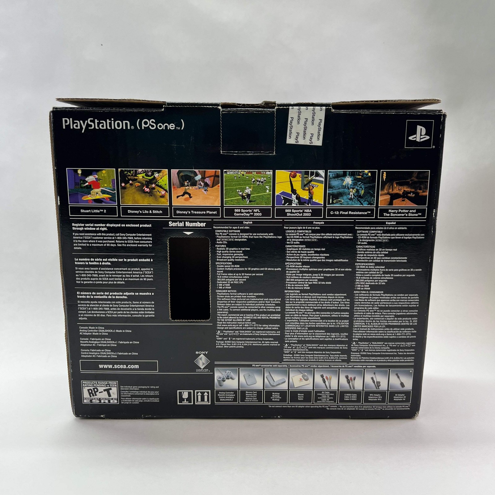 Sony Ps1 slim White Console Gaming System SCPH-101 Open Box CIB