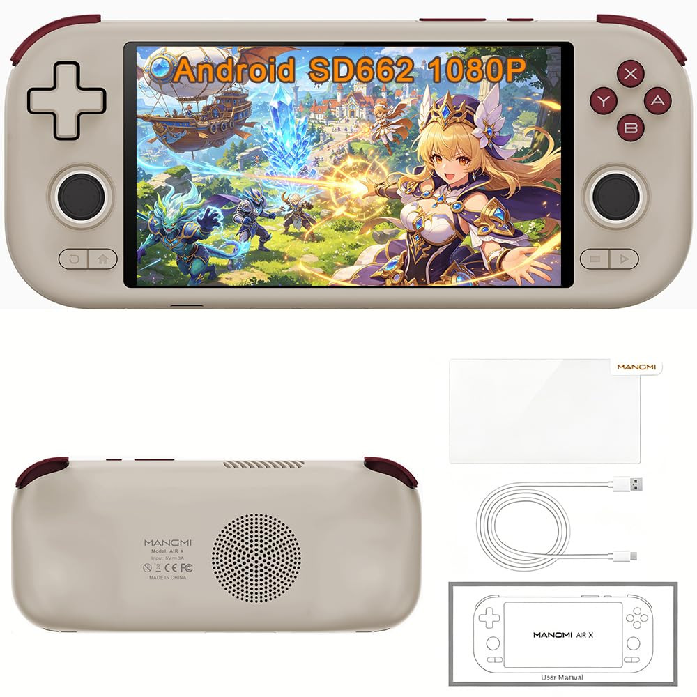 AIR X Android Handheld Gaming Console, Snapdragon 662, 5.5″ FHD 1080P IPS Screen