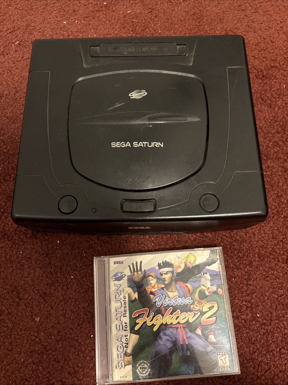 Sega Saturn Black US Version With Virtua Fighter 2. No Cables.