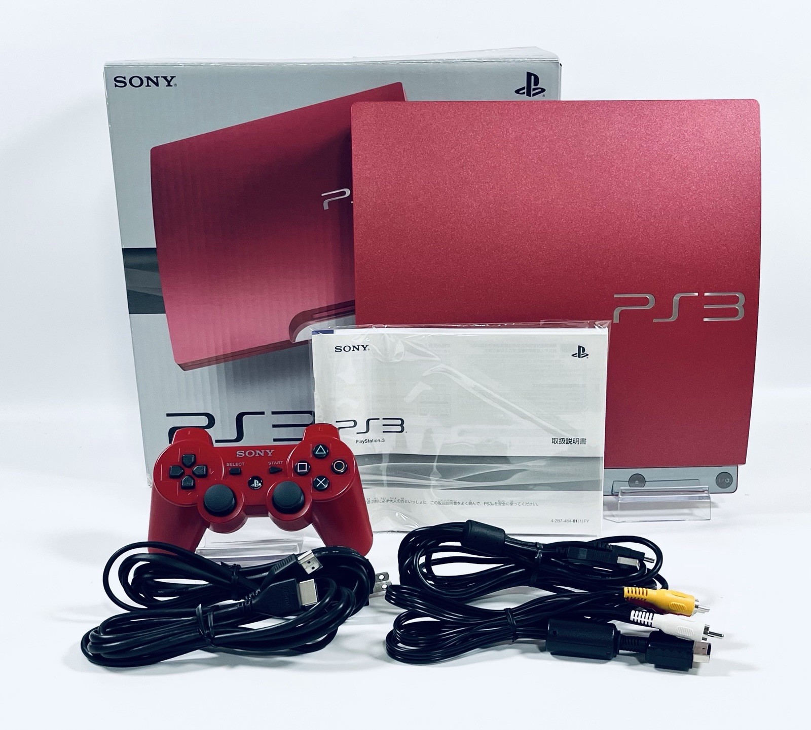 🎮❤️ Sony PS3 Scarlet Red 320GB CECH-3000B Limited Color Boxed Tested Japan🎮❤️