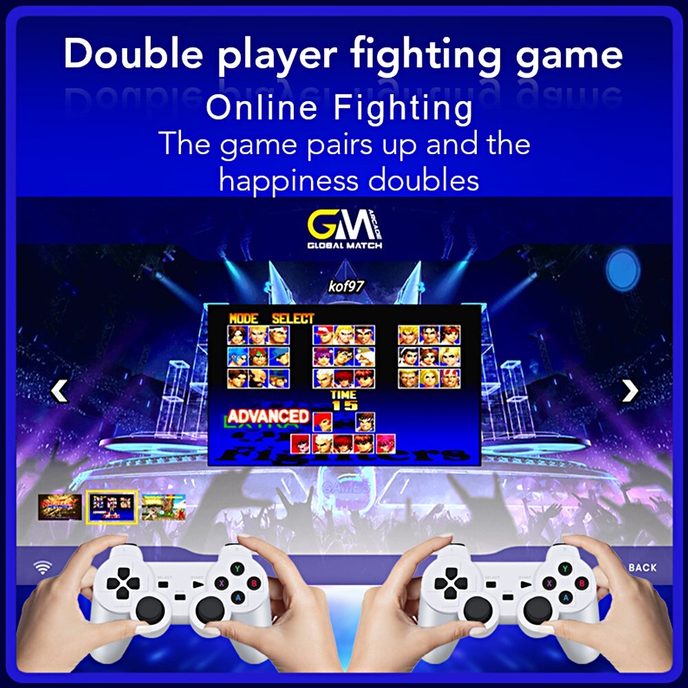 Practical Reliable Sturdy 2x Wireless Game Controllers 2.4G Receiver 64G TF Card