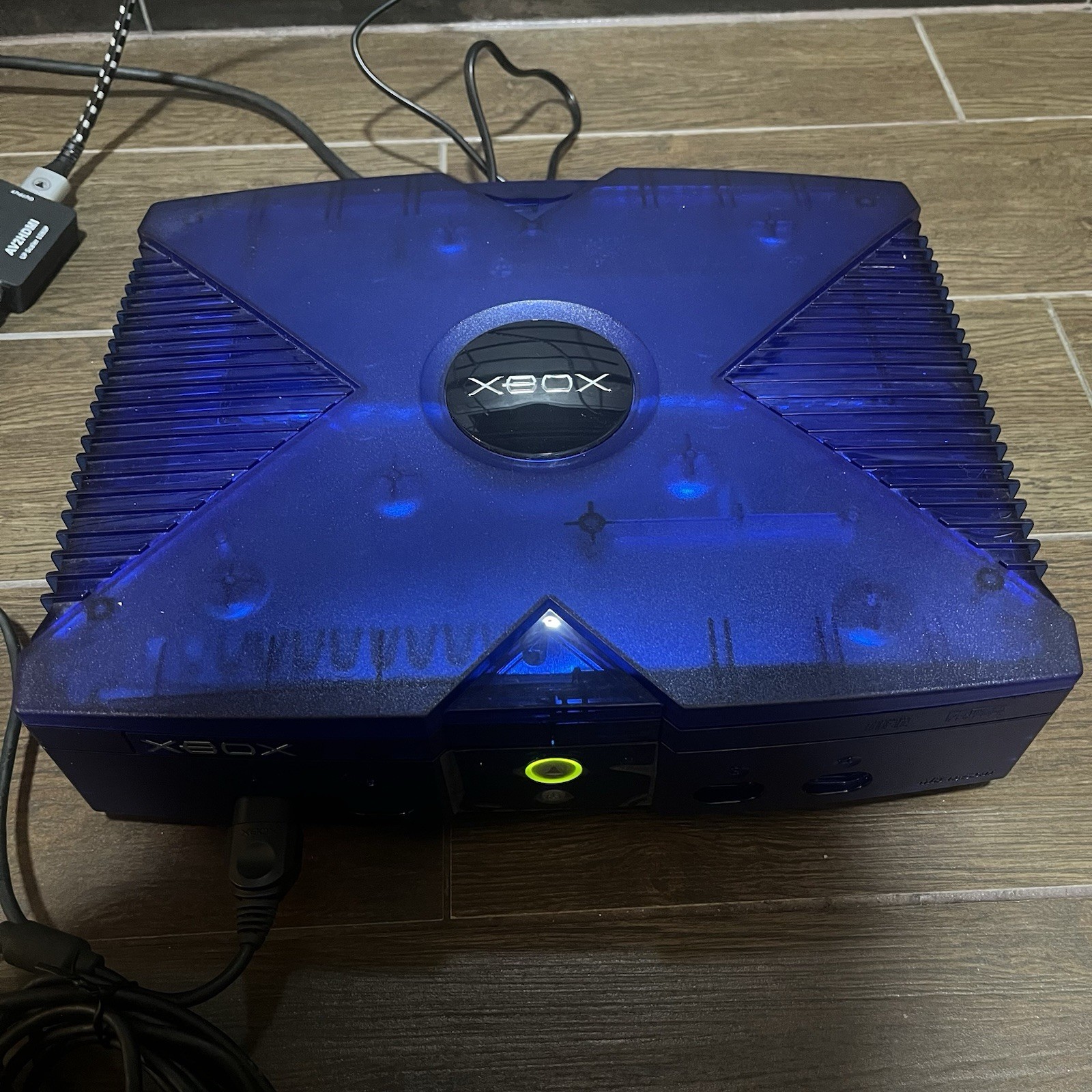 Original Xbox Halo 2 Crystal Ice Blue Console Black Jewel Asia ( Unmodified )