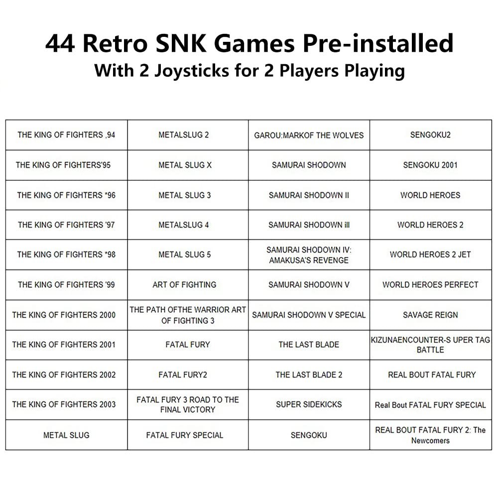 UNICO Fun R1 Retro Arcade Fight Stick with 40 SNK Classic Games