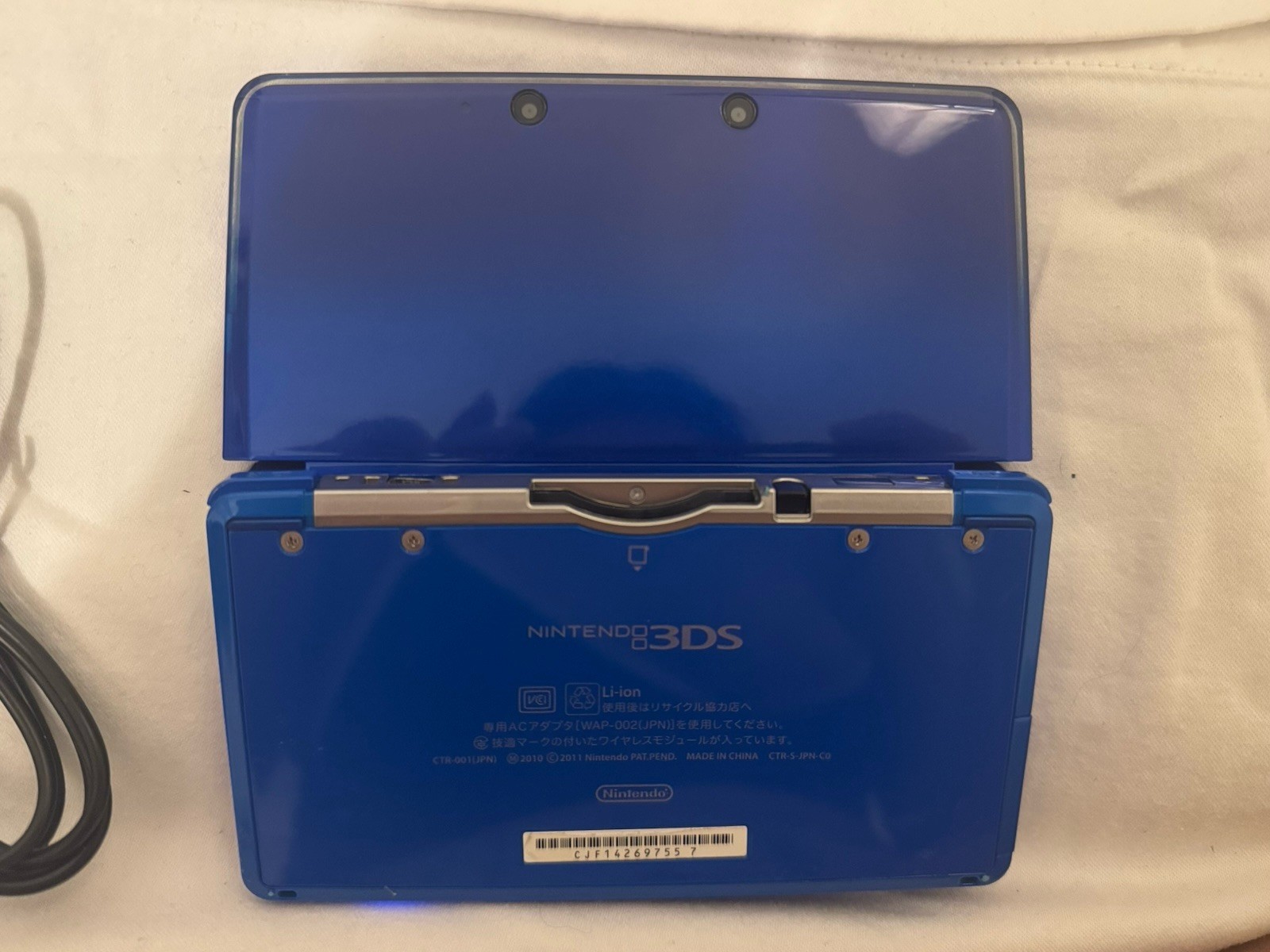 Nintendo 3DS CTR-001 Blue Handheld Console 3D Audio Technology Headphone Jack