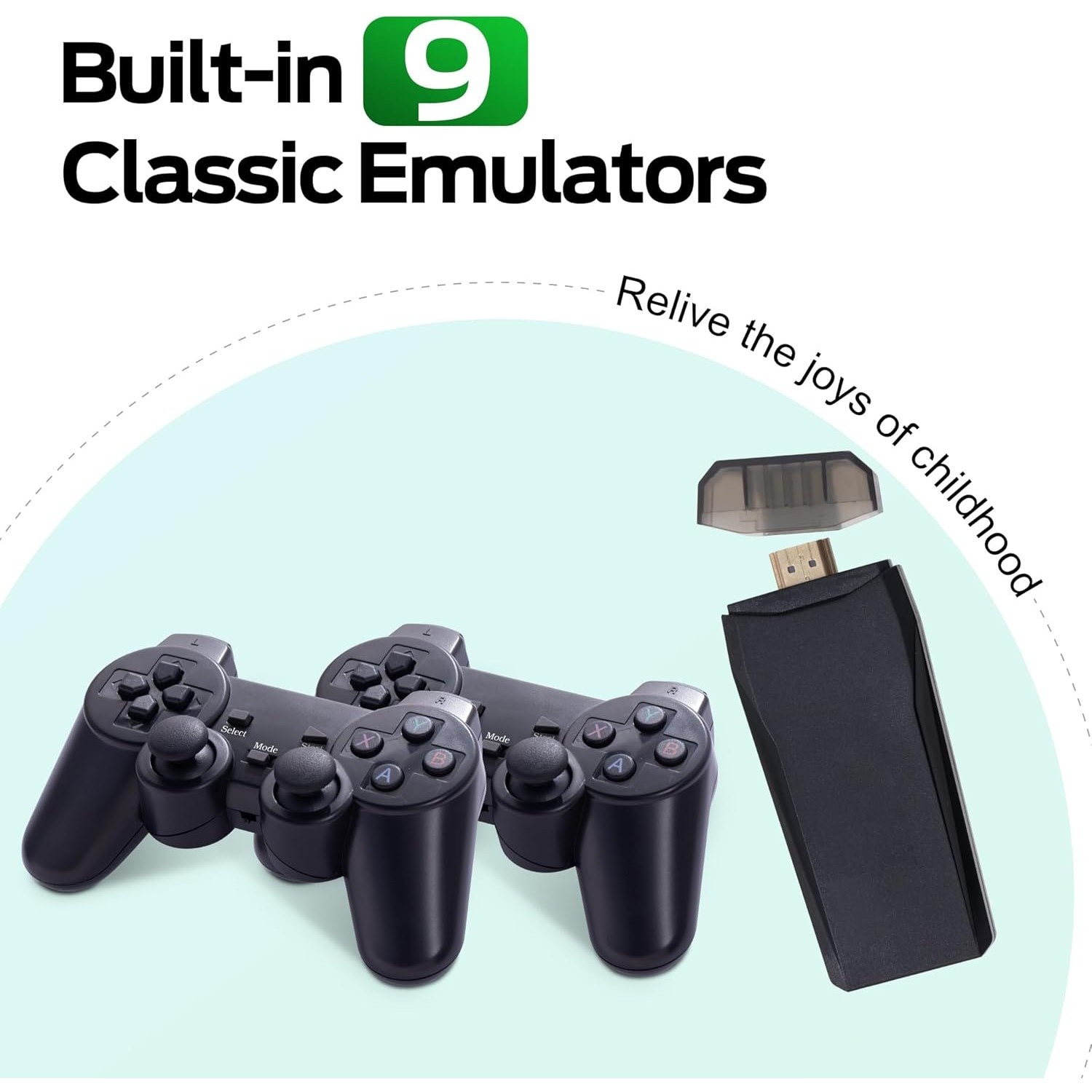 Wireless Retro Game Console 25000 Games 4K HDMI 9 Emulators Dual 2.4GHz