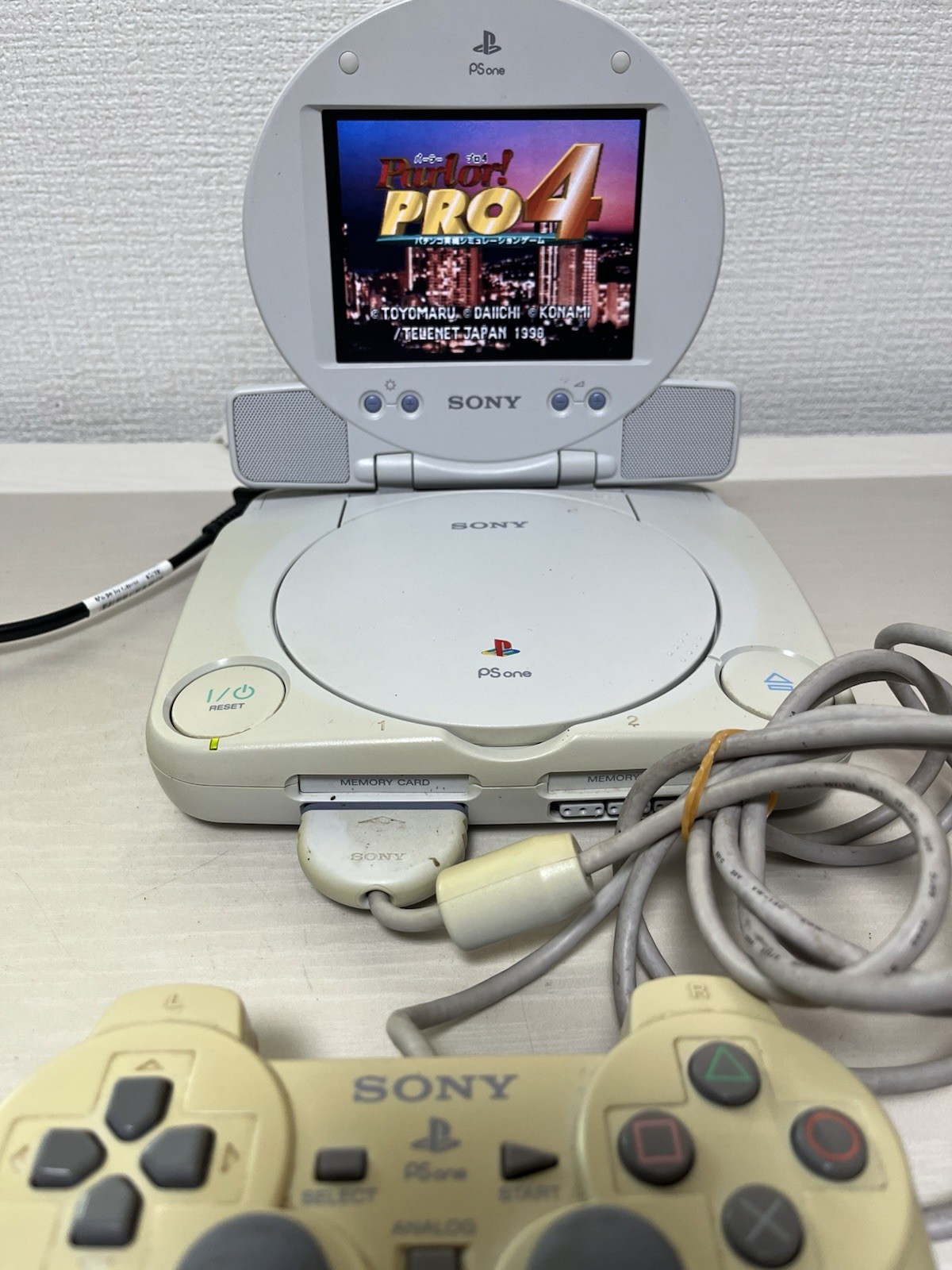 【TESTED】Sony PlayStation PS One + LCD Monitor Screen SCPH-100 COMBO Console