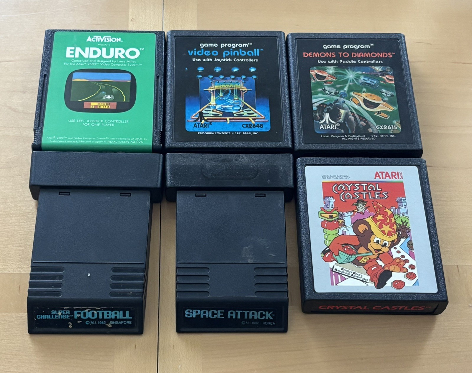 Atari 2600 Launch Edition Woodgrain Console w/ Several Games & Controllers LOT