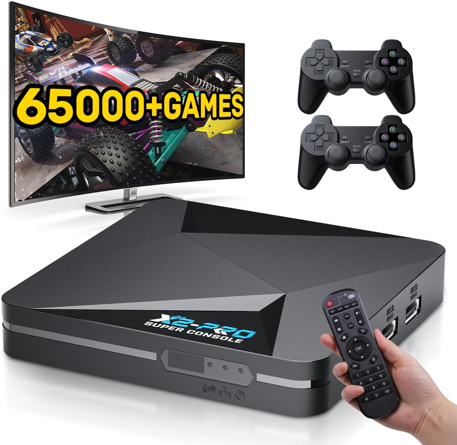 Kinhank Retro Game Console with 65,000+ Classic Games,Super Console X2 PRO Video