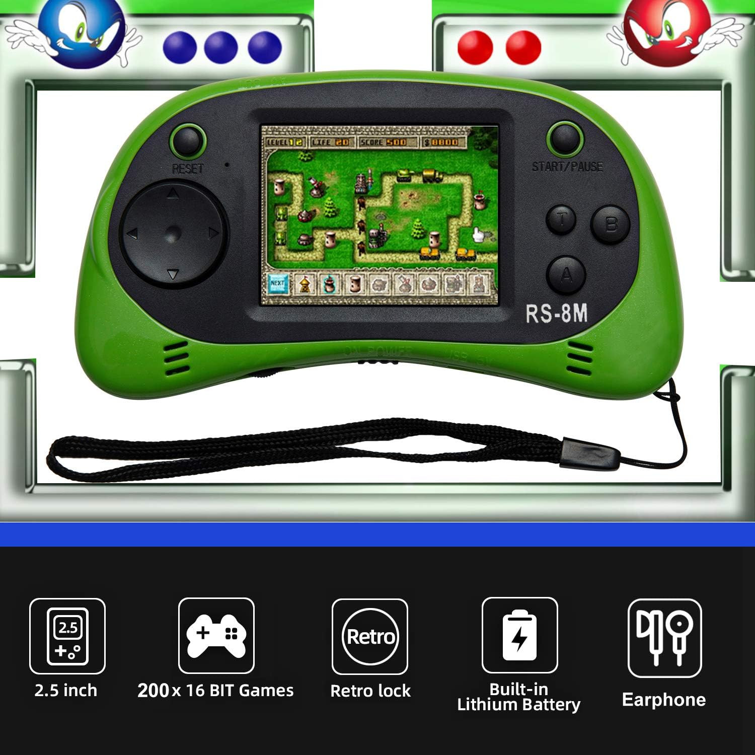 Portable Handheld Video Game Console for Kids – 200 Retro Games Included